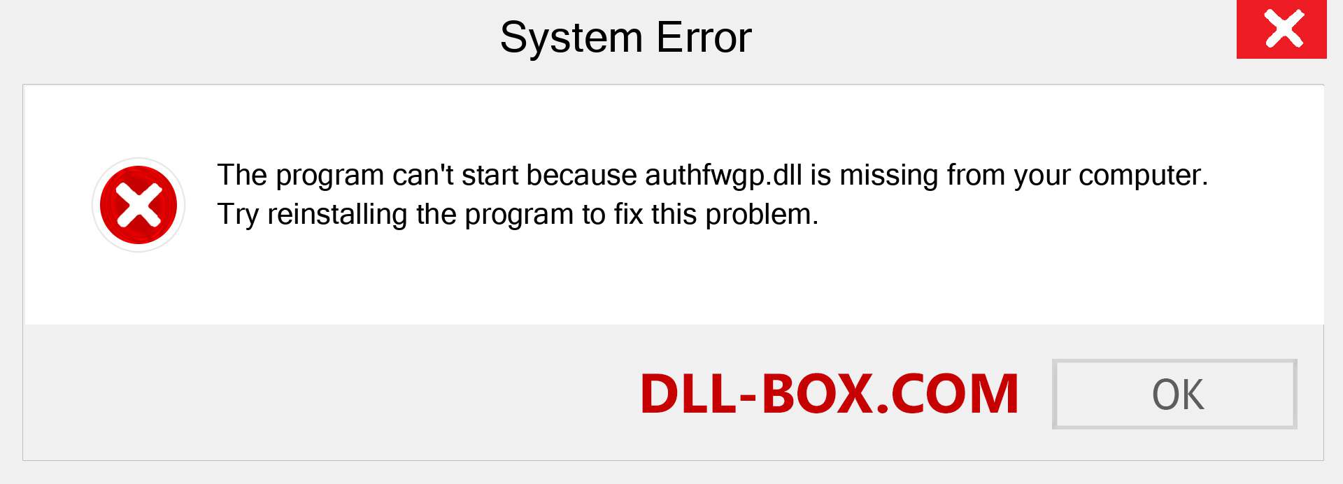  authfwgp.dll file is missing?. Download for Windows 7, 8, 10 - Fix  authfwgp dll Missing Error on Windows, photos, images